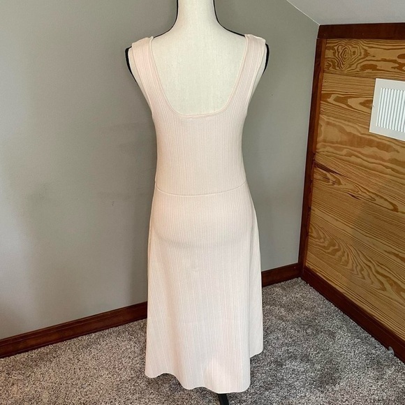 Vince Rib Sweetheart Neck Camisole Dress Blush Petal Pink Large NWT - Picture 2 of 8